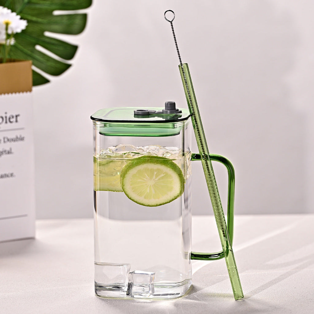 Large square straw cup