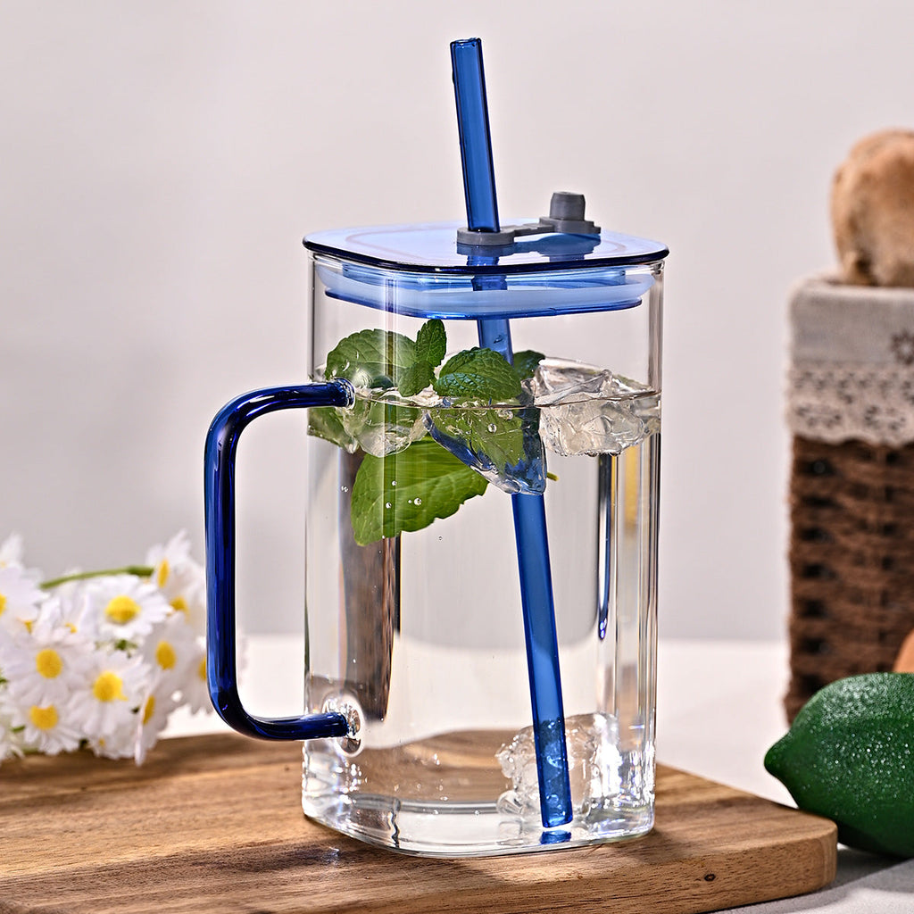 Large square straw cup