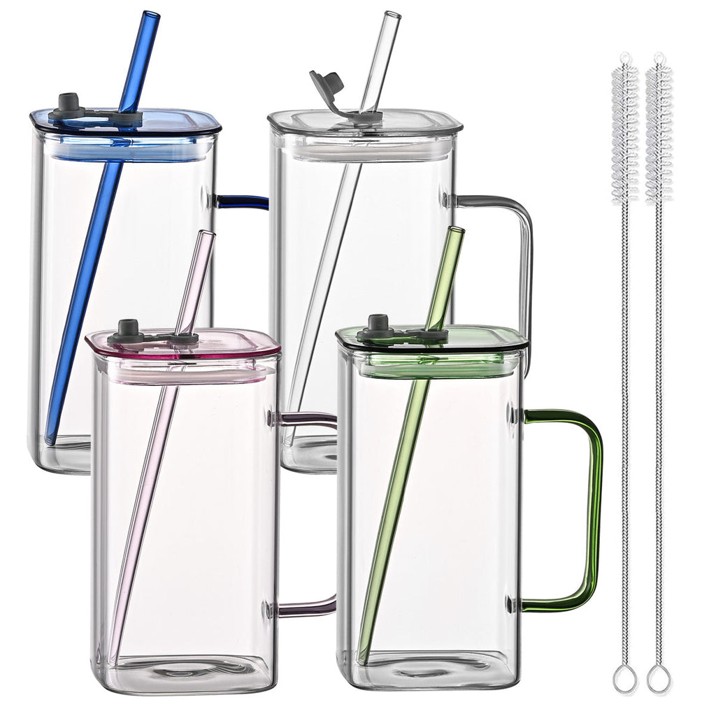 Large square straw cup