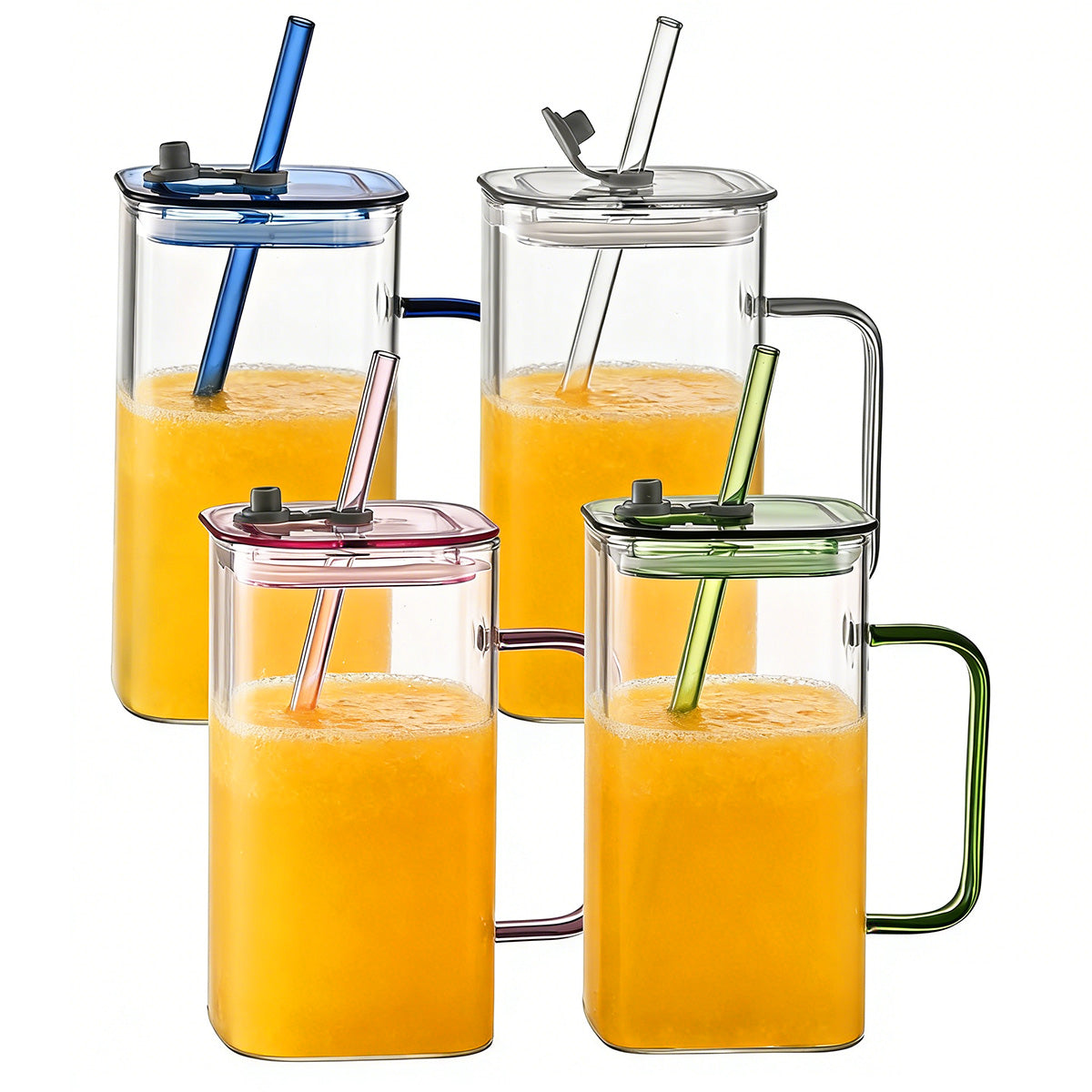 Large square straw cup