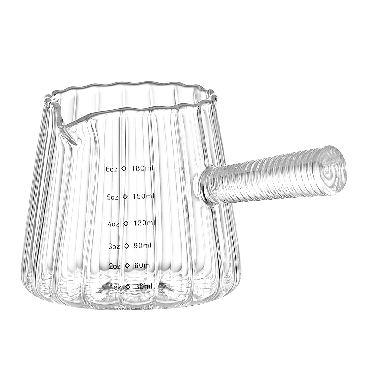 Glass milk pitcher