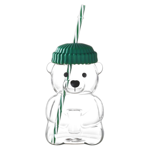 Bear-themed straw cup