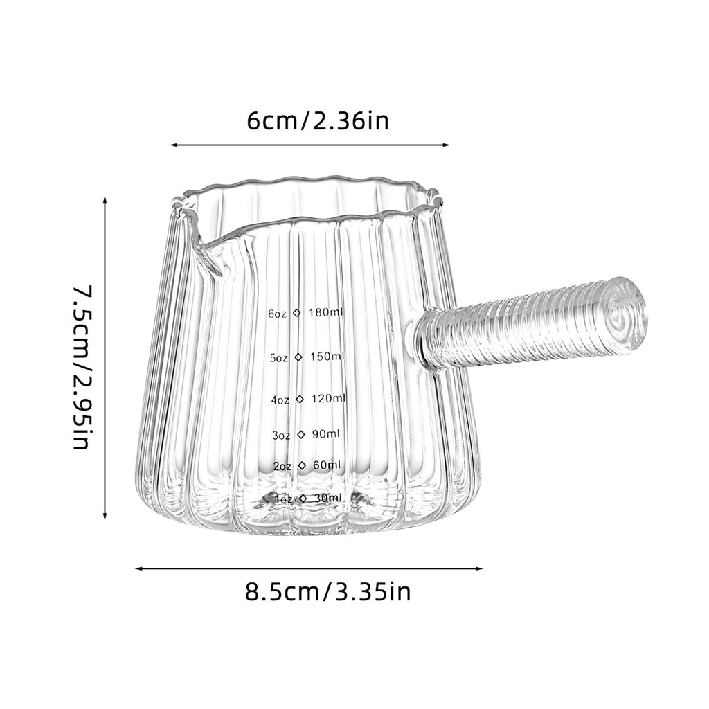 Glass milk pitcher