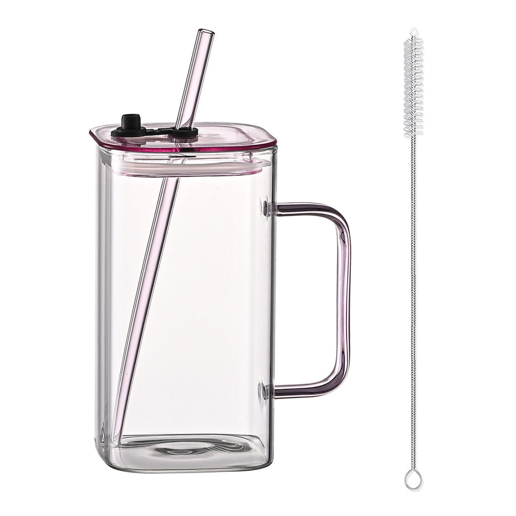 Large square straw cup