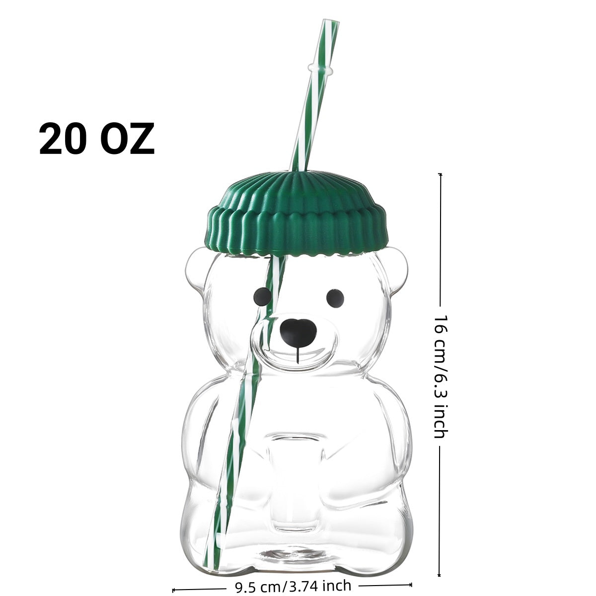 Bear-themed straw cup