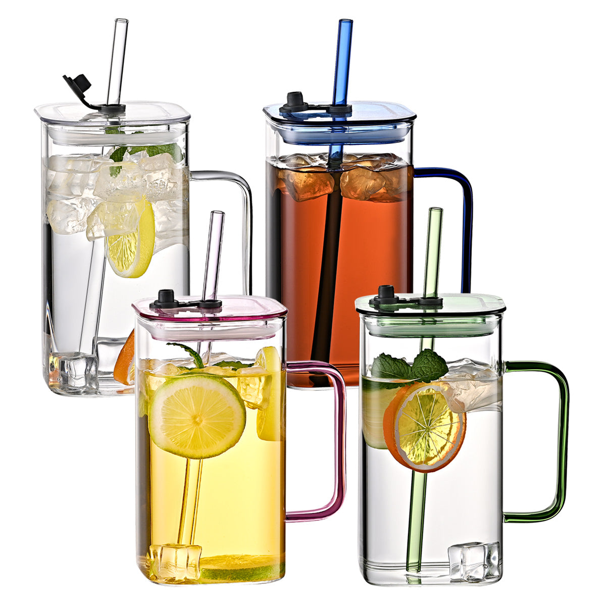 Large square straw cup